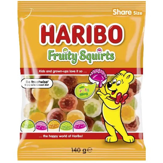 HARIBO Fruity Squirts - 140g (BOX OF 14)