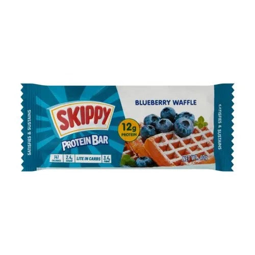 SKIPPY Blueberry Waffle Protein Bar - 40g (BOX OF 12)