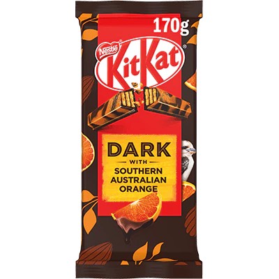 KITKAT Dark Chocolate With South Australian Orange - 170g (BOX OF 12)