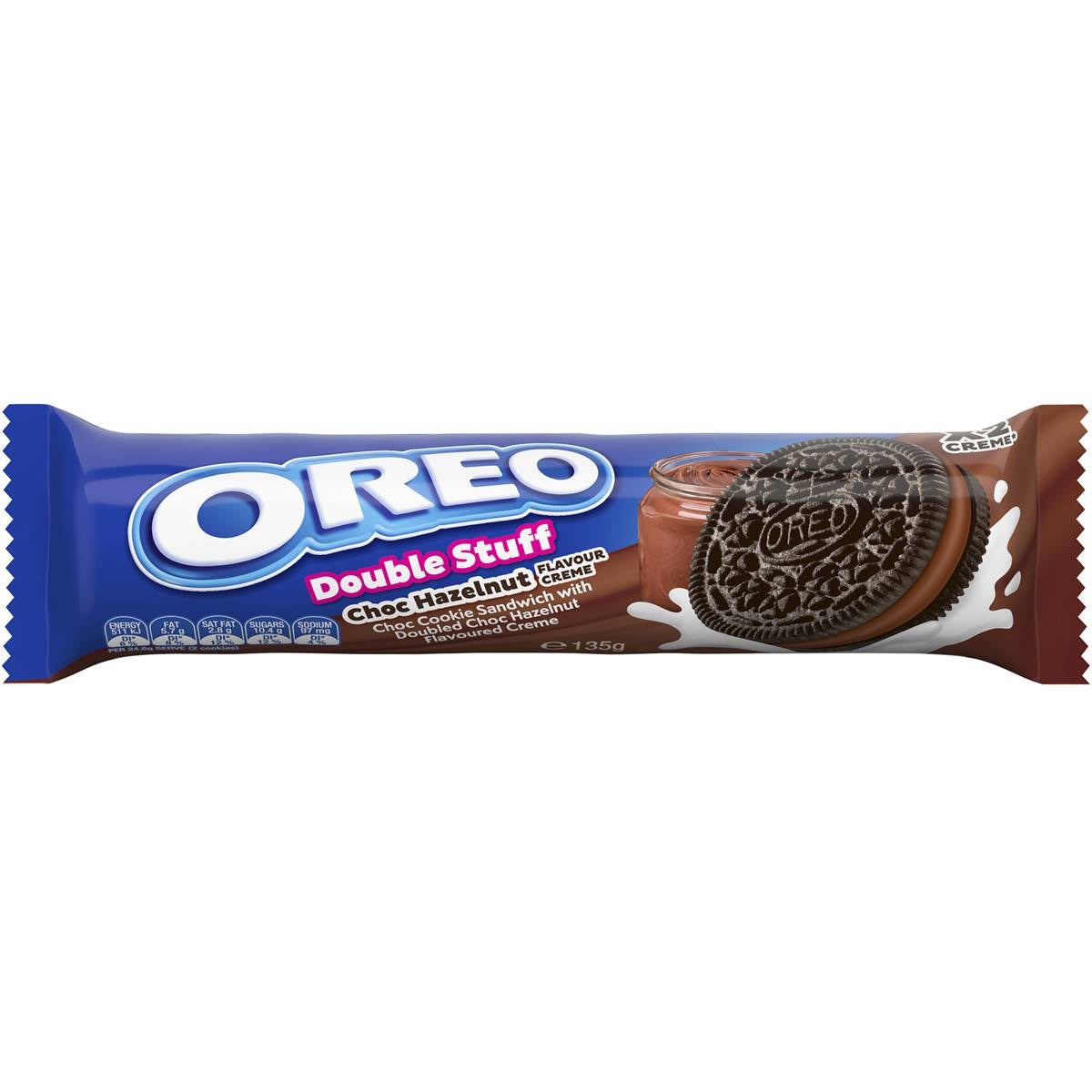 OREO Double Stuffed Chocolate Hazelnut - 135g (BOX OF 20)