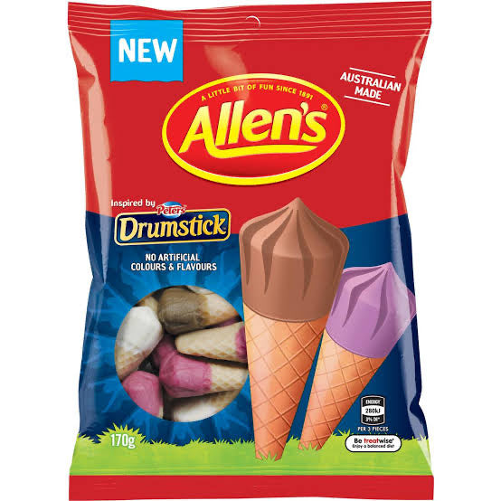 ALLEN'S X DRUMSTICK Ice Cream Gummies 170g (BOX OF 12)