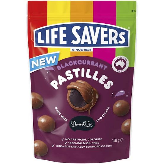 LIFESAVERS Blackcurrant Pastilles - 150g (BOX OF 12)