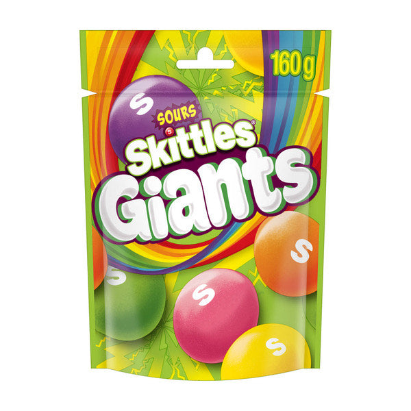 SKITTLES Giant Fruit Sours - 160g (BOX OF 15)